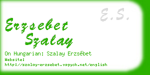 erzsebet szalay business card